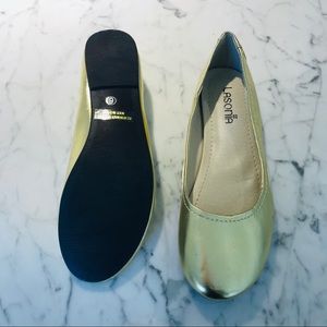 NEW Yellow Gold Ballerina Flats